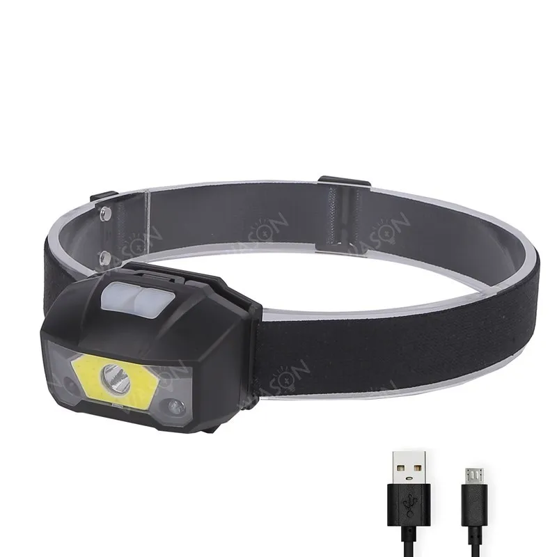 Ultra-Bright COB LED Headlamp with USB-C Charge for Adventures