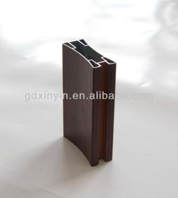 Russian 10mm big H shape aluminum wood grained profile for wardrobe sliding door