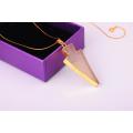 Natural Citrine Arrow Pendant Plated 18K Gold