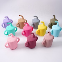 Wholesale BPA-Free Toddler Drink Cups: Silicone Sippy Cups with Handles for Kids