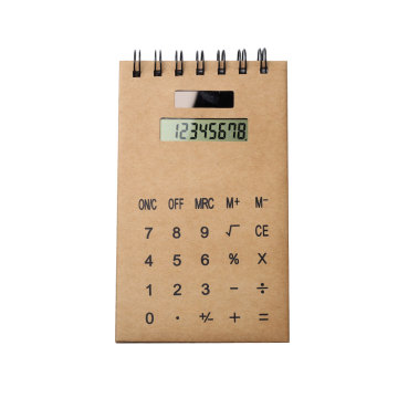 Kraft Paper Notebook with Calculator and Sticky