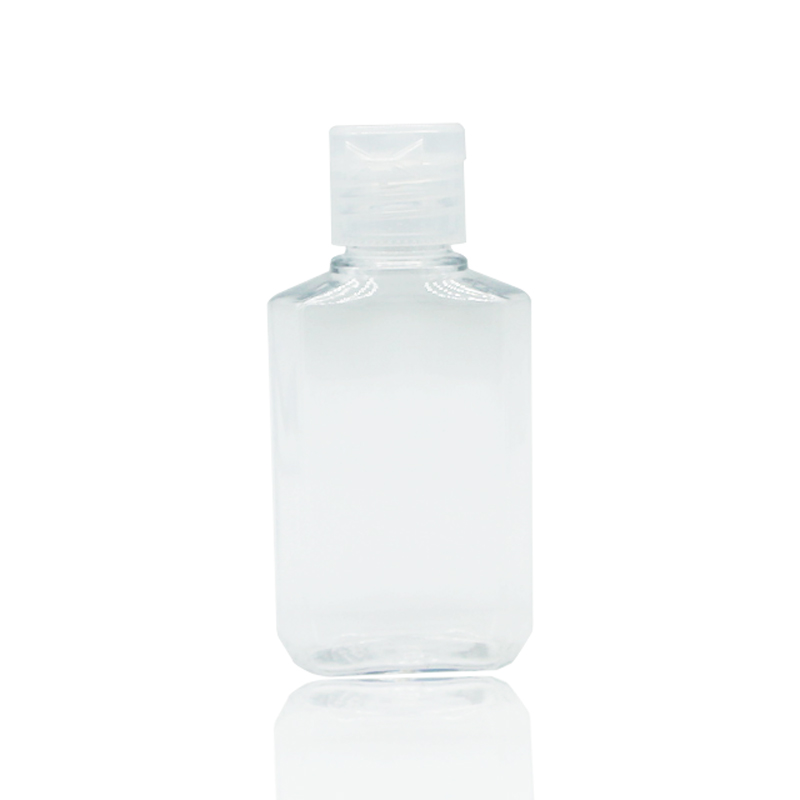 2oz 60ml botol PET oval plastik bening