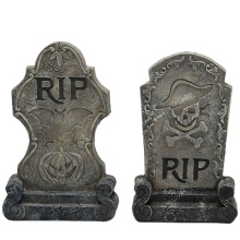 Witt 2024 Halloween Rip Headstone Decoration - Resin Bar Outdoor Patio Headstone for Party