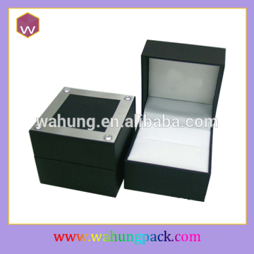 custom gift wood ring box/ cheap wooden ring case for sale