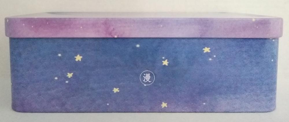 Rectangular Stationery Tin Box with Star Printing