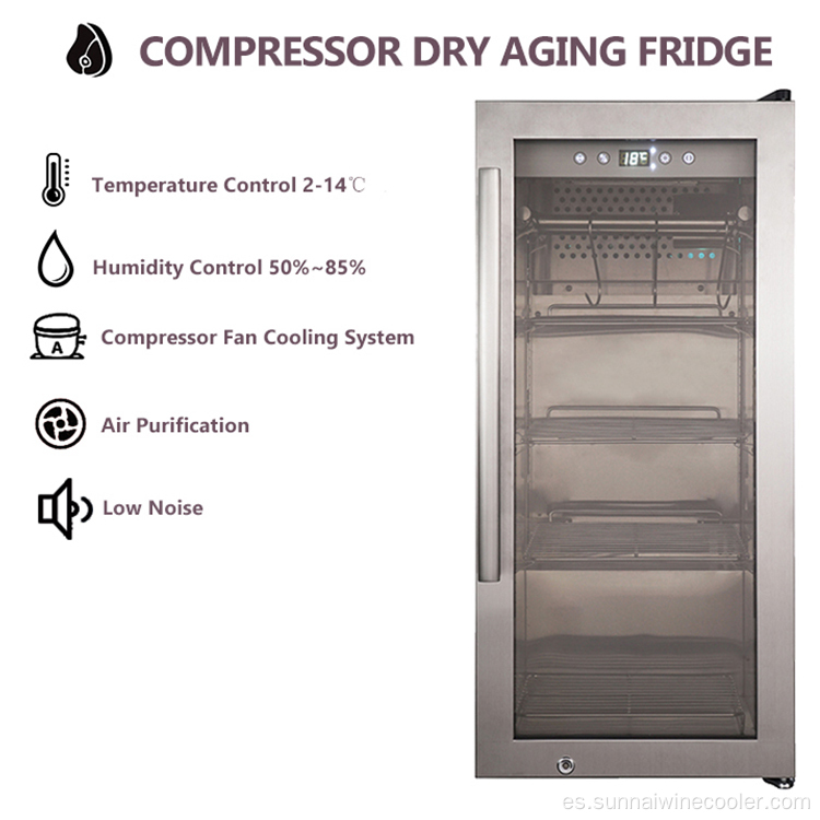 Control táctil de secado de carne Refrigerador de refrigerador envejecimiento