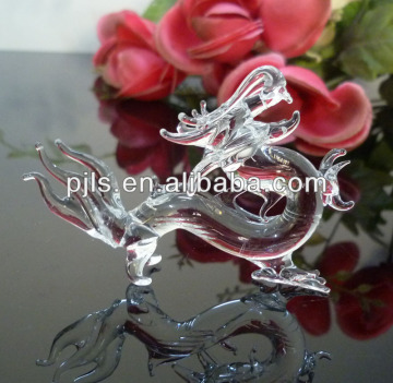 crystal dragon figurines, glass figurines Chinese Zodiac