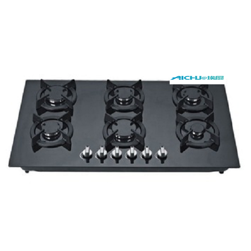 6 bruciatori in vetro temperato Top Selling Gas Cooker