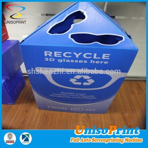 Screenprinting folding plastic box hollow board