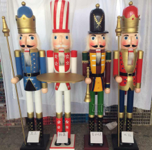 Life size outdoor fiberglass christmas nutcracker soldier statue