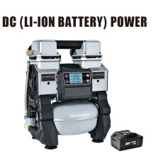 Mini Cordless Oil-Free Silent Car Tire Inflator 1HP Brushless Portable Air Compressor Pump 18V