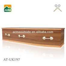 AT-UK197 good quality coffin factory funeral coffin solid wood