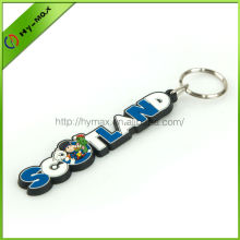 3D soft PVC cartoon scotland letter keychain