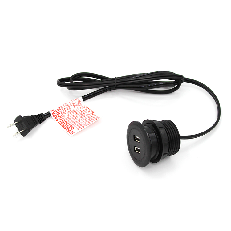 Prises noires avec USB Black Sockets with USB