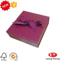 Chrismats gift cardboard box with ribbon