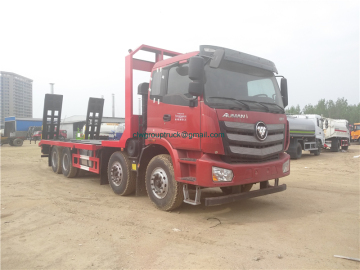 Foton 8x4 flatbed excavator transport truck