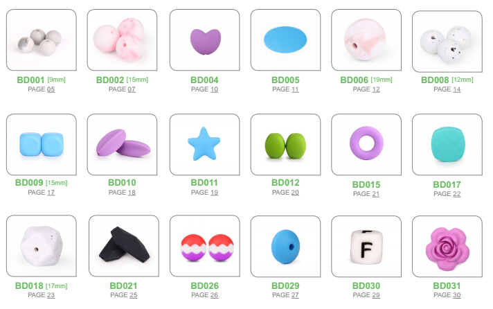 Cuentas de dentición de Silicont Silicont teething beads