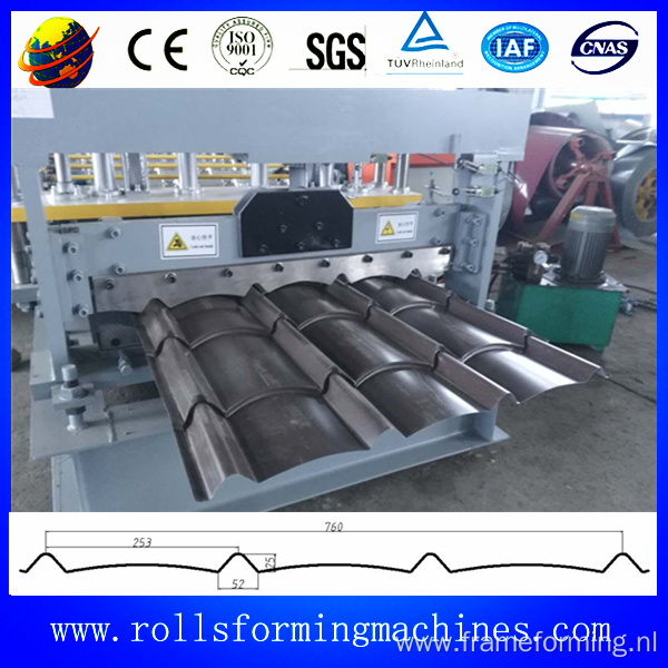 Sri Lanka model type arc glazed tile roofing roll forming machine