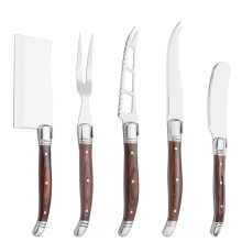 Elegant Premium Cheese Cutter with Wooden Handle Stainless Steel