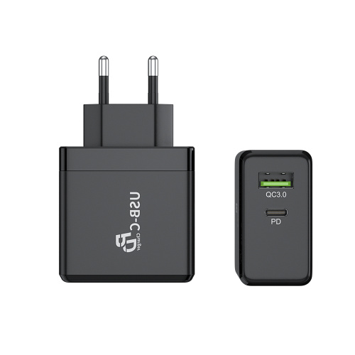 38W PD + QC Telefonladegerät Cabrio-Plug