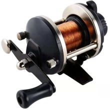 Ice Drum Fishing Reel with Mirror Painting Bait Casting