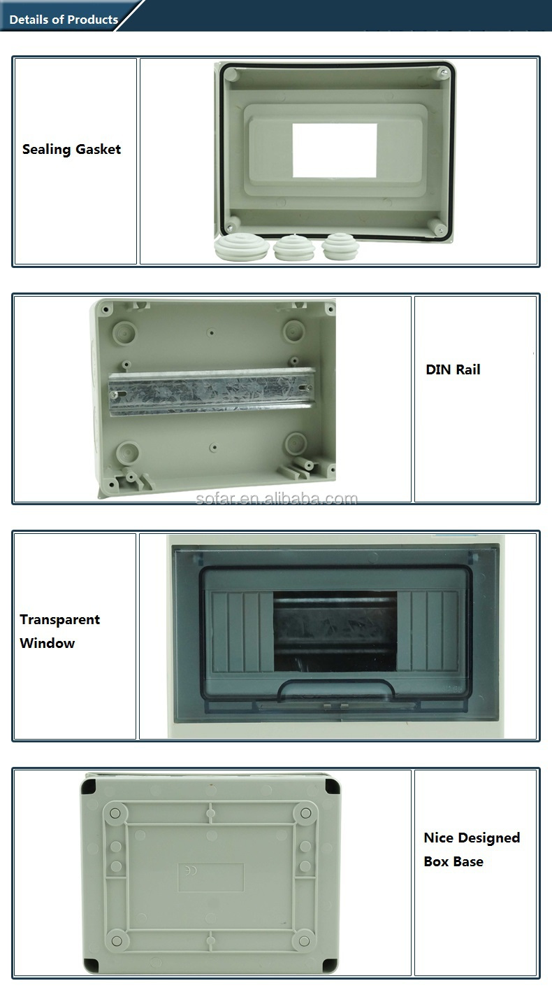 HT Type IP65 Waterproof Electrical Circuit Breaker Box