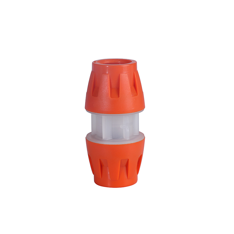 Plastic compression pipe fitting female male straight connector