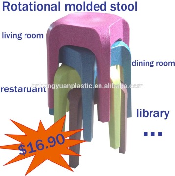 New fashion rotomolded plastic dining room stool tough square dining room stool stackable
