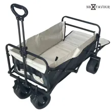 Nb-Favour Carry Wagon Large Capacity Compact Storage Adjustable Camper Outdoor Wagon Cart