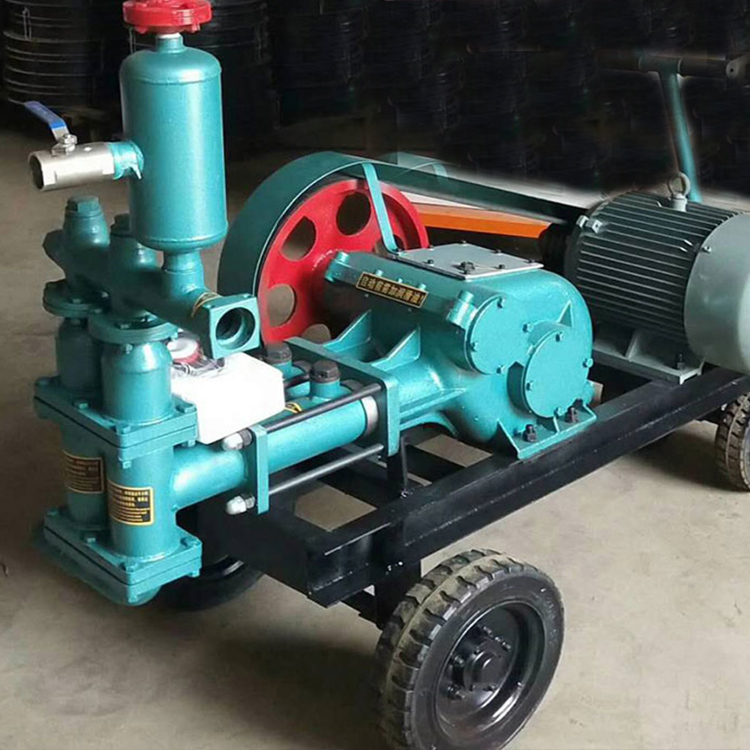 Horizontal double cylinder reciprocating double action piston slurry pump for drilling machine