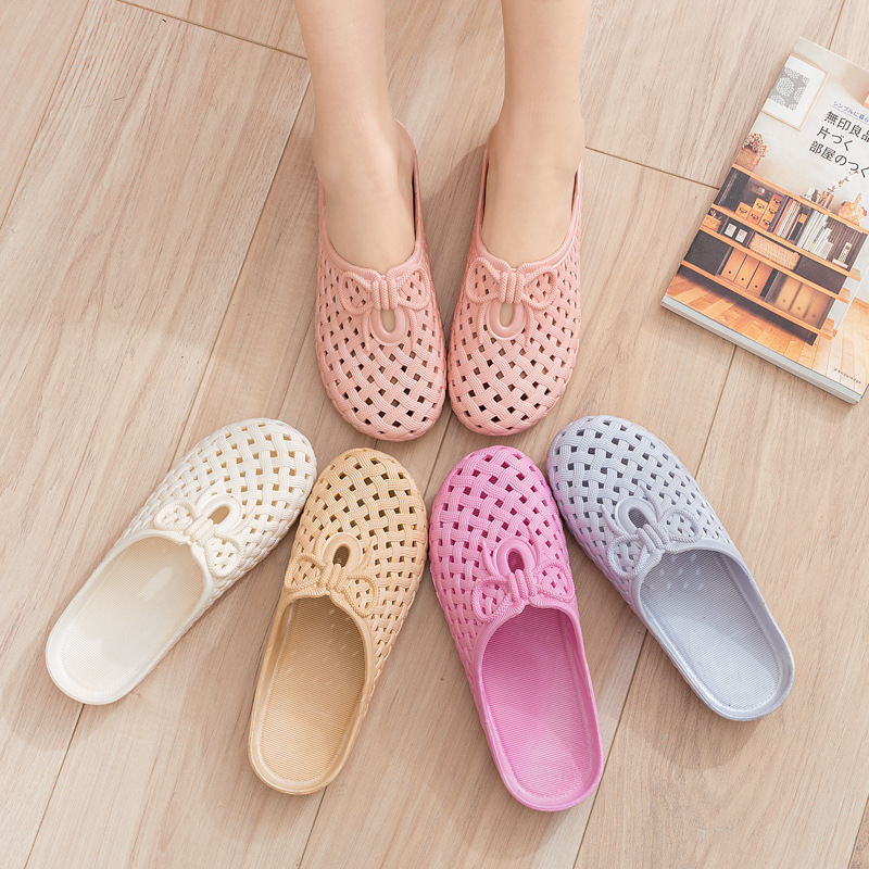 Hot sale solid color non-slip summer hole shoes leisure vacation beach couple shoes or home slippers
