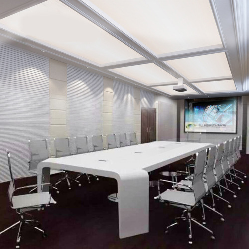 Moderne minimalistische weiße Klavierfarbe Konferenztisch