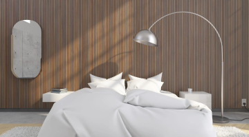 acoustic slat wall panel walnut