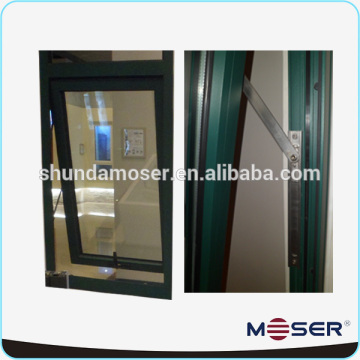 thermal break aluminum awning double glass windows for decorative garden