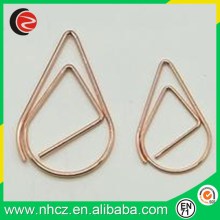 A large teardrop shaped Rose Gold Clips