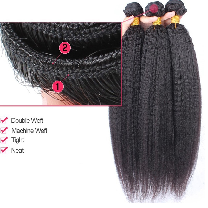 Natural virgin wholesale brazilian 10a grade human hair weave bundles with kinky straight closure