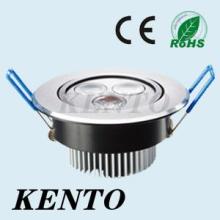 3*1w recessed CE&ROHS square led ceiling spotlights