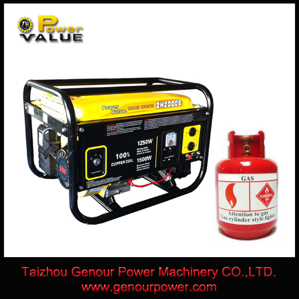 CE Approved Factory LPG and Natural 5kw gas generator with price