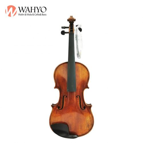 Estudante profissional pratica violino