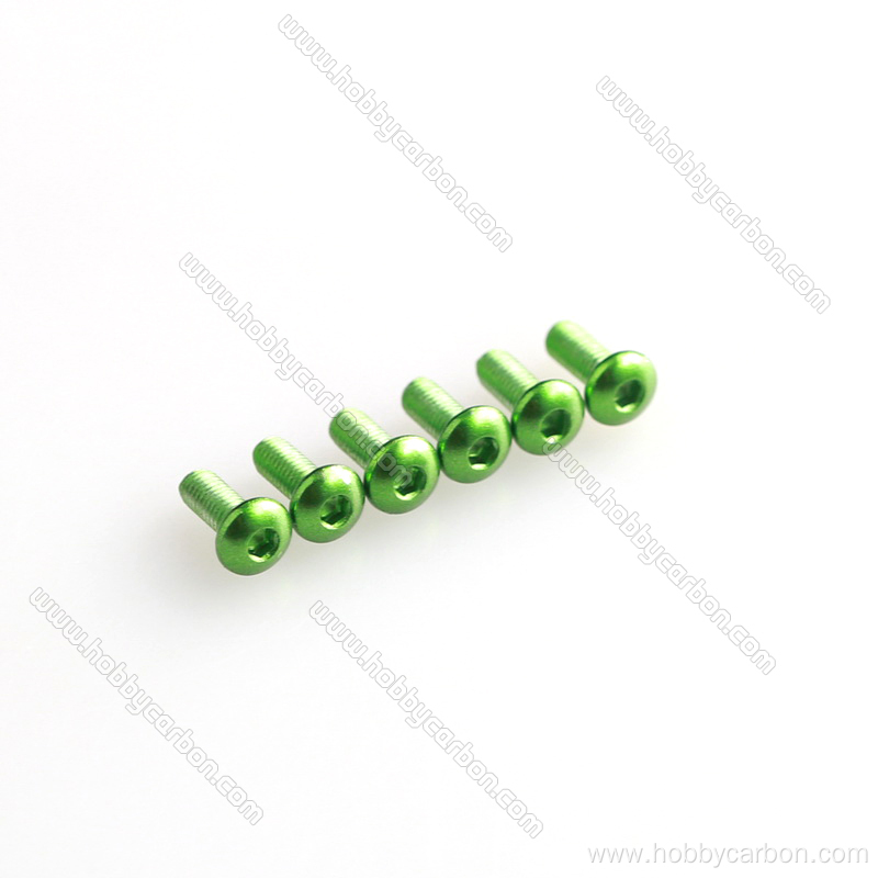 Different size colored socket head 7075 aluminum screw