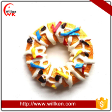 Donut shape resinous custom fridge magnet