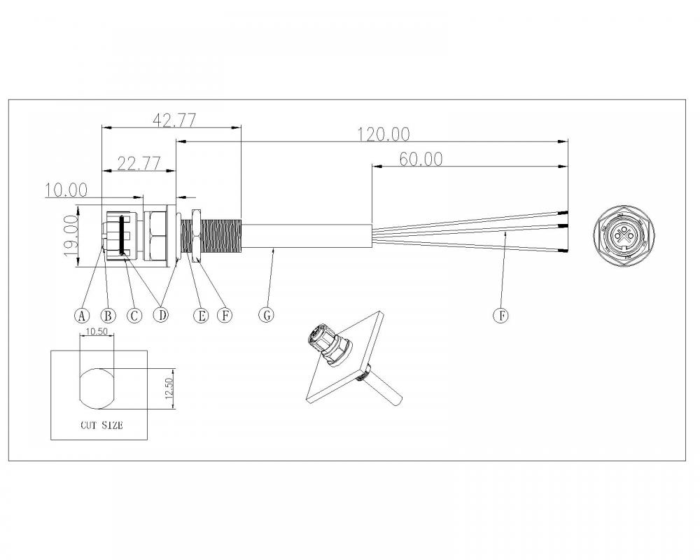 M12P Flange Type Fement Metal Nut