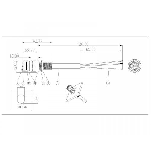 M12p flanş tipi dişi metal somun