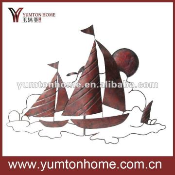 Metal sea boats wall decoration