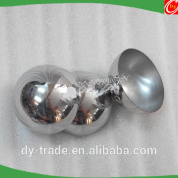 polish hollow stainless steel half ball