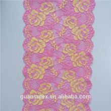 Gold French Chantilly Trimming, Tokay Trimming Lace For Textile/Apparel/Underwear