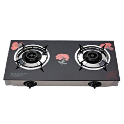 Tempered Glass Two Burners Gas Stove