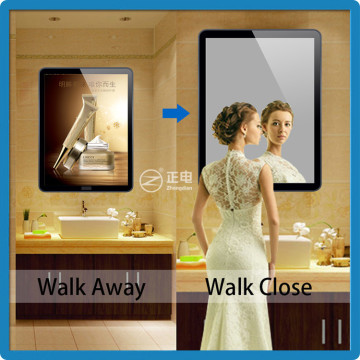 2015 best selling rounded corner tablet design crystal ultra thin light box/magic mirror light box