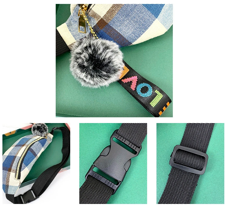 2021 Latest Plaid Lightweight Canvas Material Fashion Designer Travel Belt Bumbag Crossbody Chest Bags Fanny Pack Unisex Travel Waist Bag