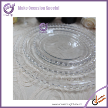 #17980 clear glass plates,clear bead glass plates